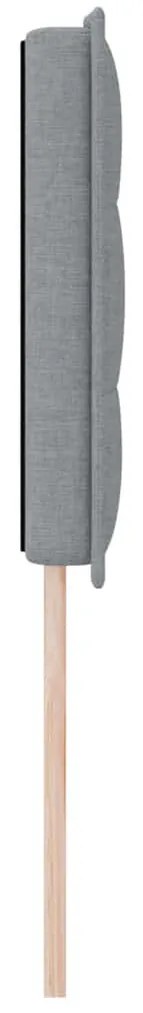 Cabeceira vidaXL Design Linhas Cinza Claro 180 cm Tecido