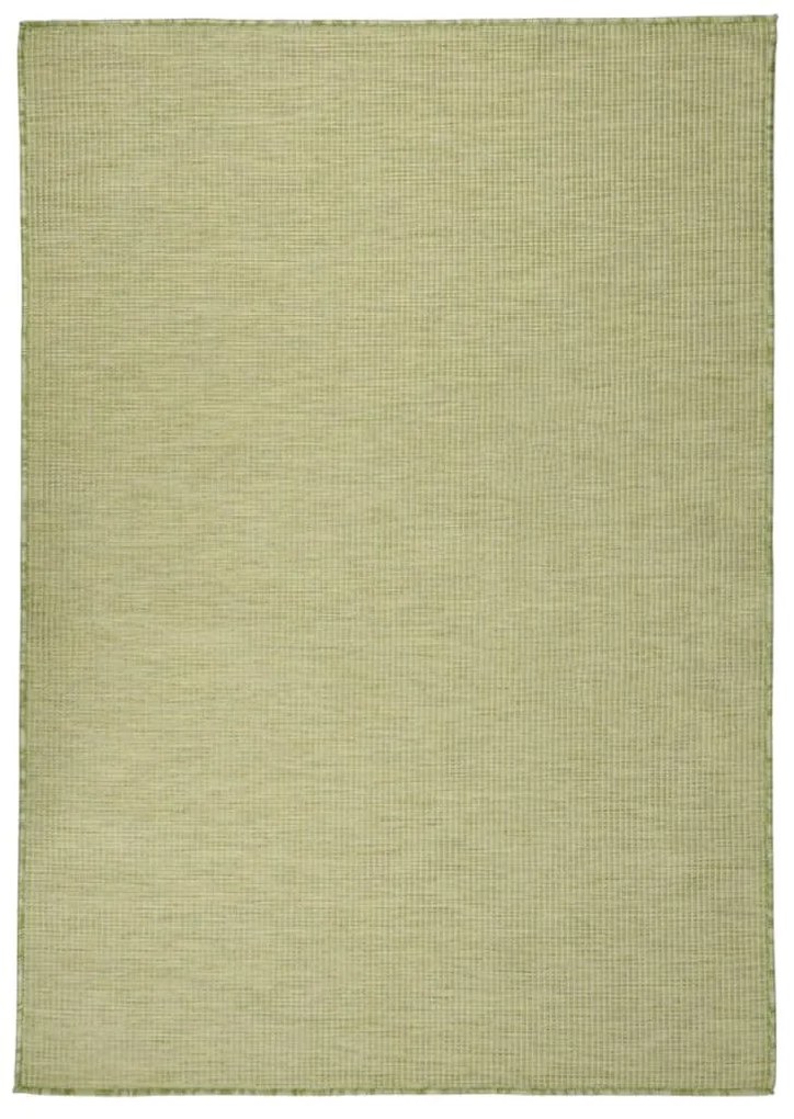 vidaXL Tapete de tecido plano para exterior 140x200 cm verde