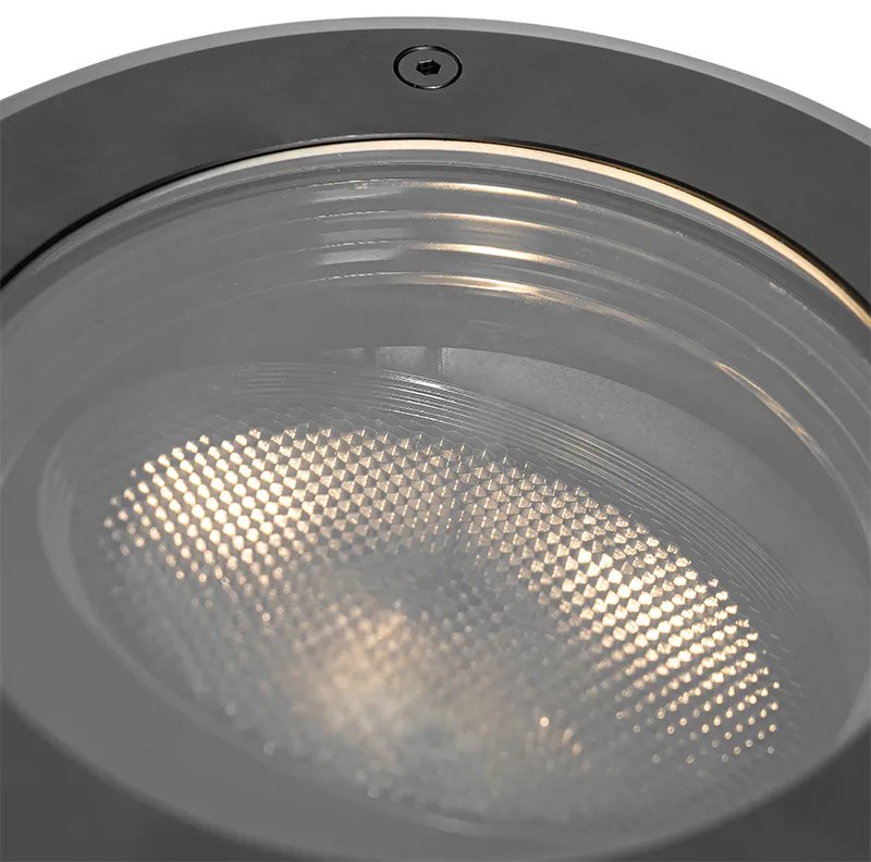 Foco de solo exterior preto ajustável AR111 IP65 - Delux Honey Moderno