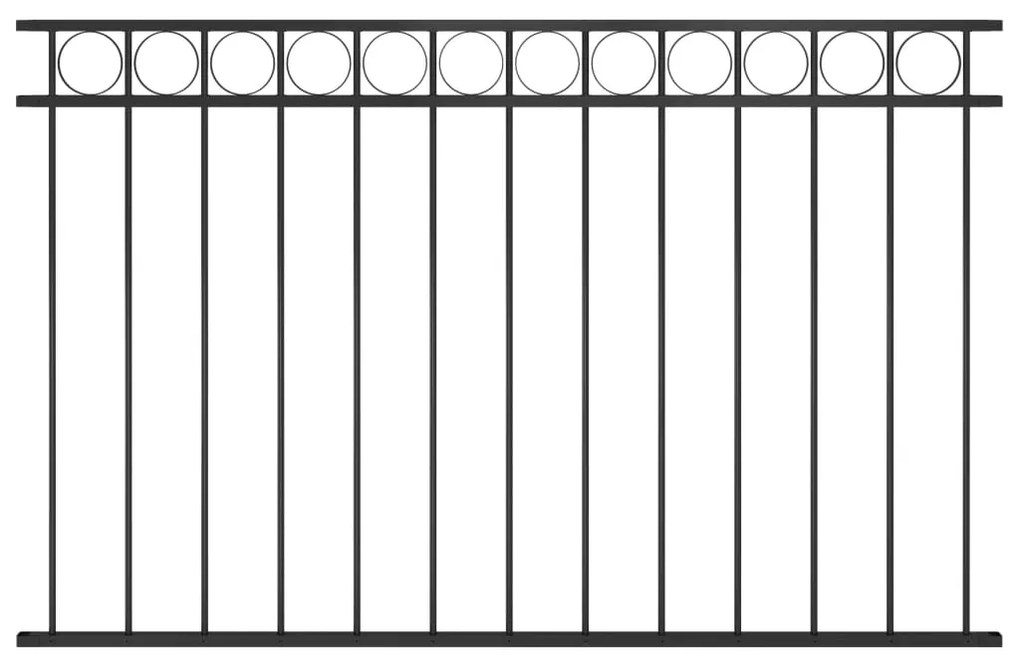 Painel de vedação 1,7x1 m aço preto