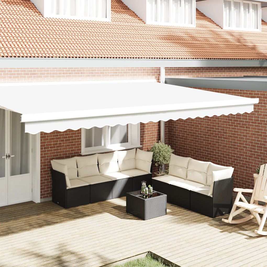 vidaXL Balança de Toldos para Estrutura de 5 m Branca 4.8x0.2 m