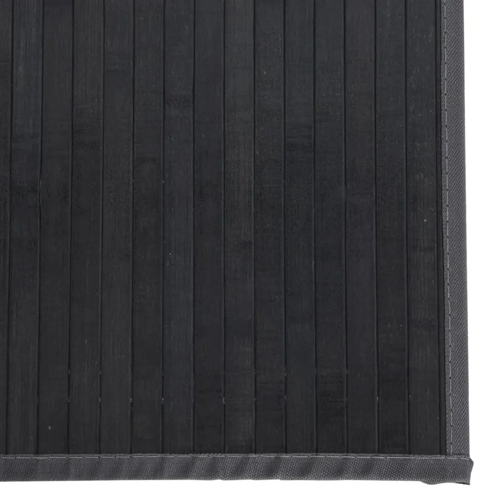 Tapete retangular 100x500 cm bambu cinzento
