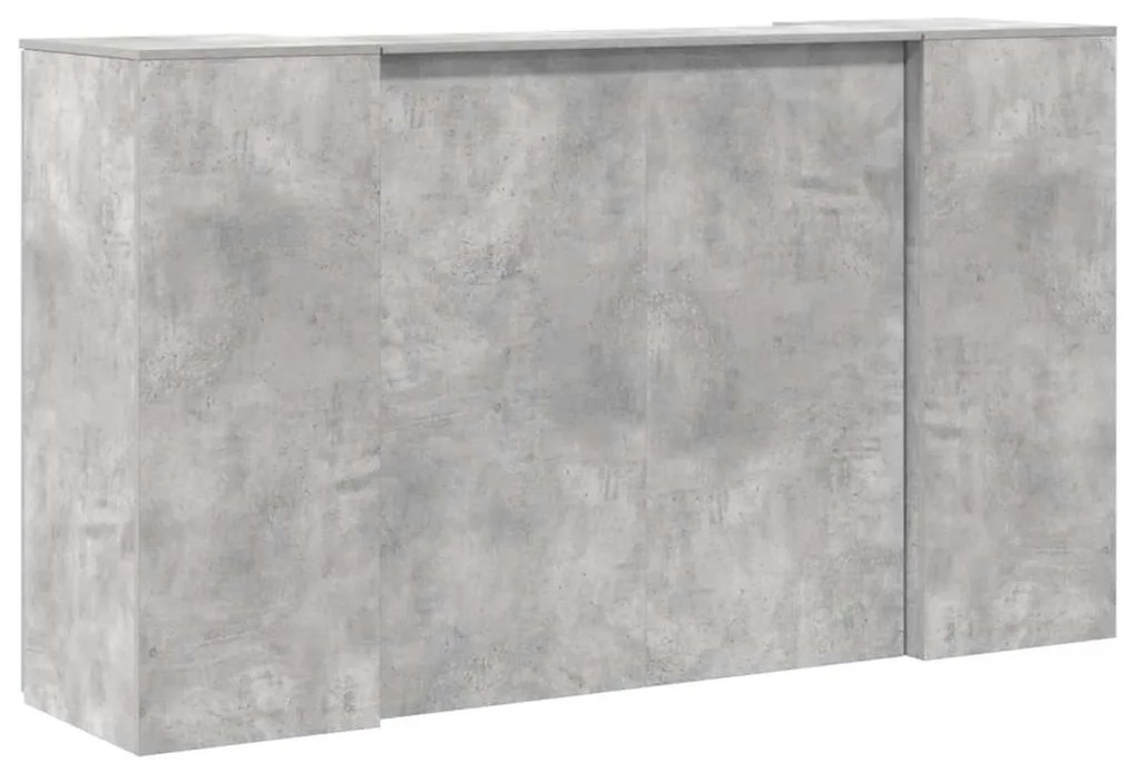 Balcão de recepção 180x50x103,5 cm madeira cinza cimento