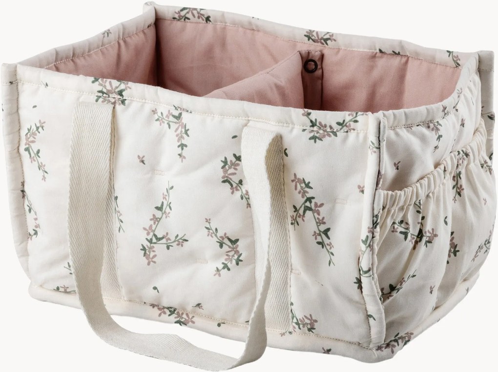 Cesto de arrumação artesanal em algodão oragânico Diaper Caddy