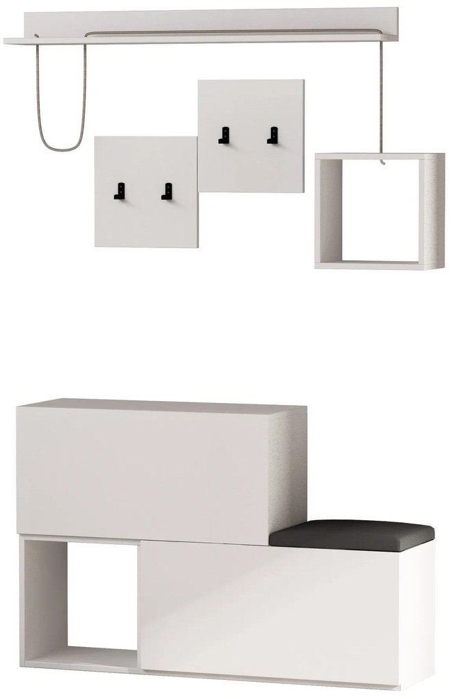 Hall Stand Holdon – Branco – 120x76 cm