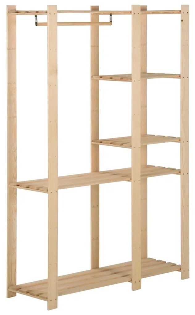 Suporte para roupas 110x38x170 cm madeira de pinho maciça