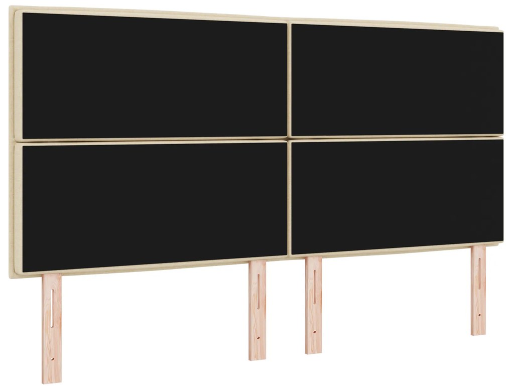 Cabeceira Design de Linhas Creme 180 cm Tecido