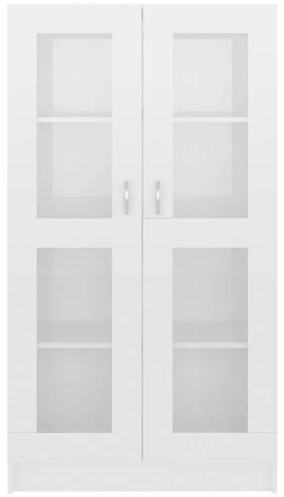 Armário vitrine derivados de madeira branco brilhante