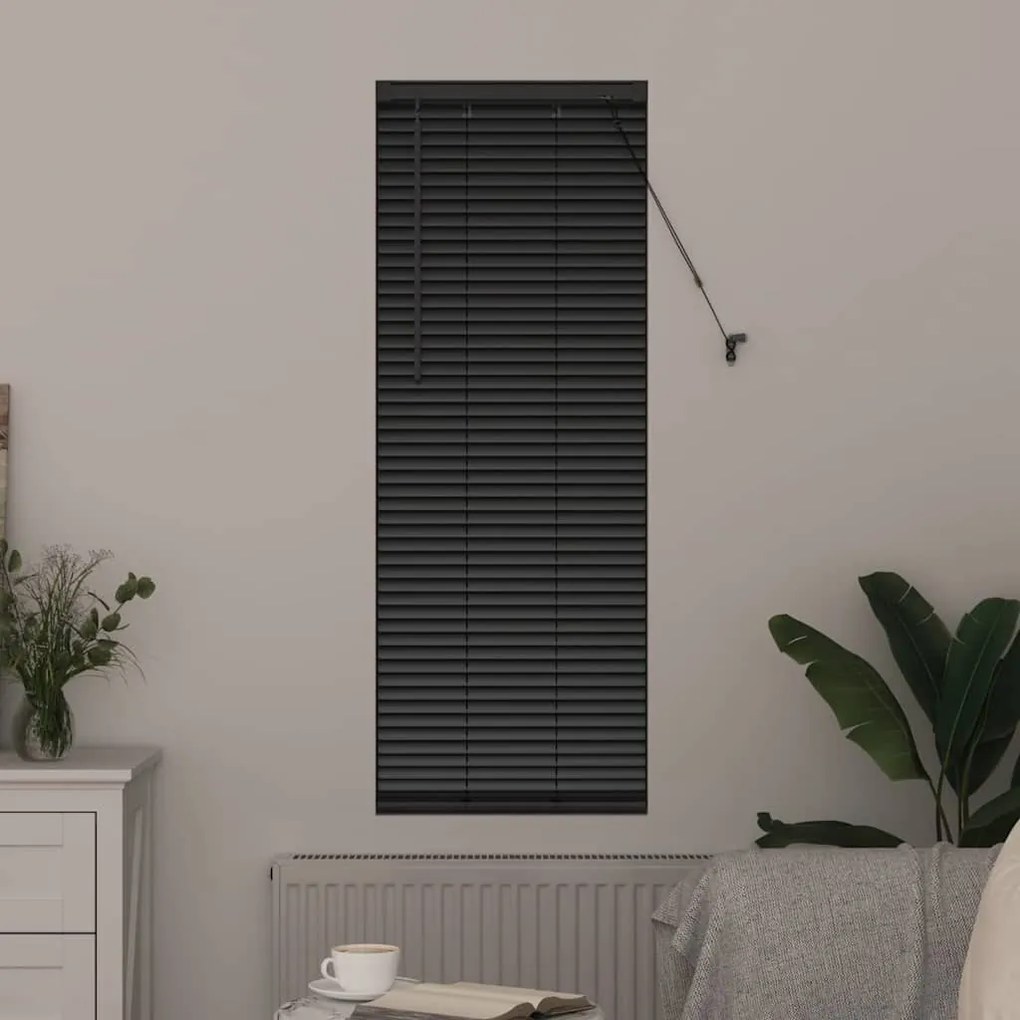 Persiana de Janela com cortinas Outros Manual Preto 80 x 130 cm Alumín