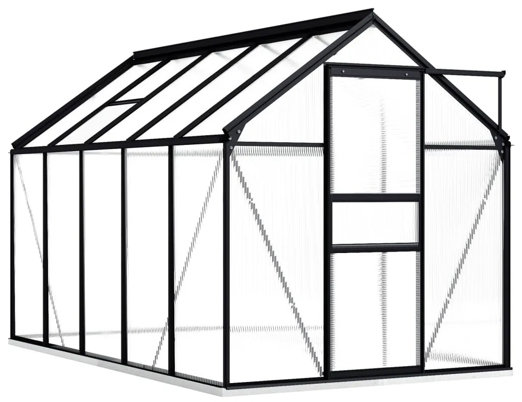 vidaXL Estufa com base alumínio antracite 5,89 m²