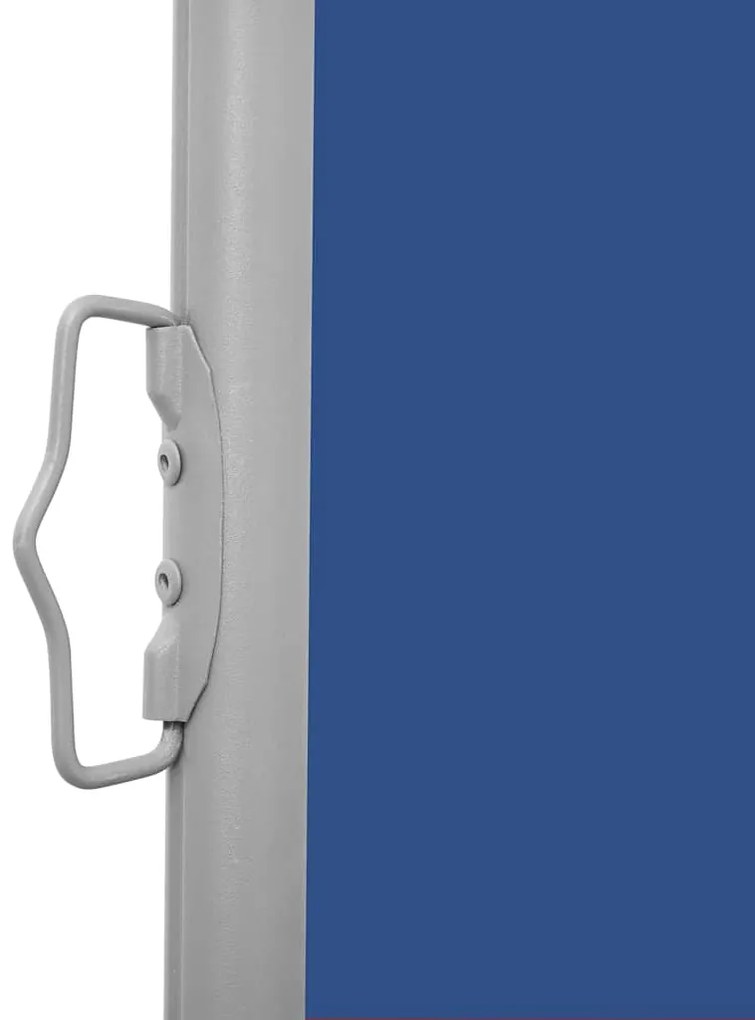 Toldo lateral retrátil para pátio 140x600 cm azul