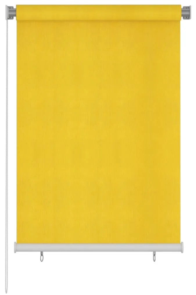 Estore de rolo para exterior PEAD 100x140 cm amarelo