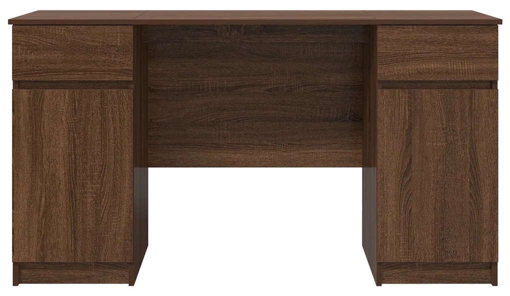 Mesa vidaXL Castanho Carvalho 140x49x76 cm em Madeira Estruturada