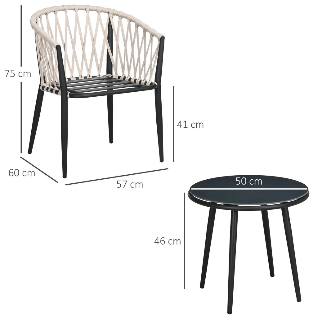 Conjunto Móveis de Jardim 3 Peças Conjunto Móveis de Exterior Incluí M