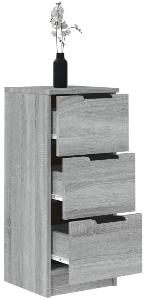 Aparadores 2 pcs 30x30x70 cm madeira processada sonoma cinza
