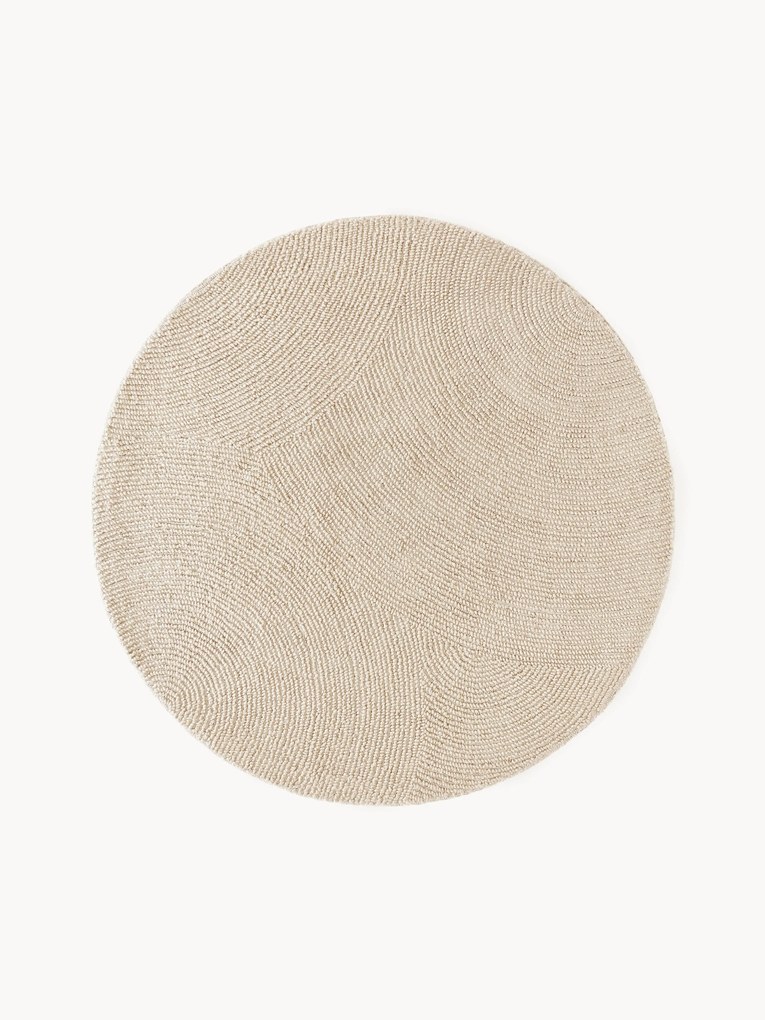 Tapete redondo em lã artesanal Eleni