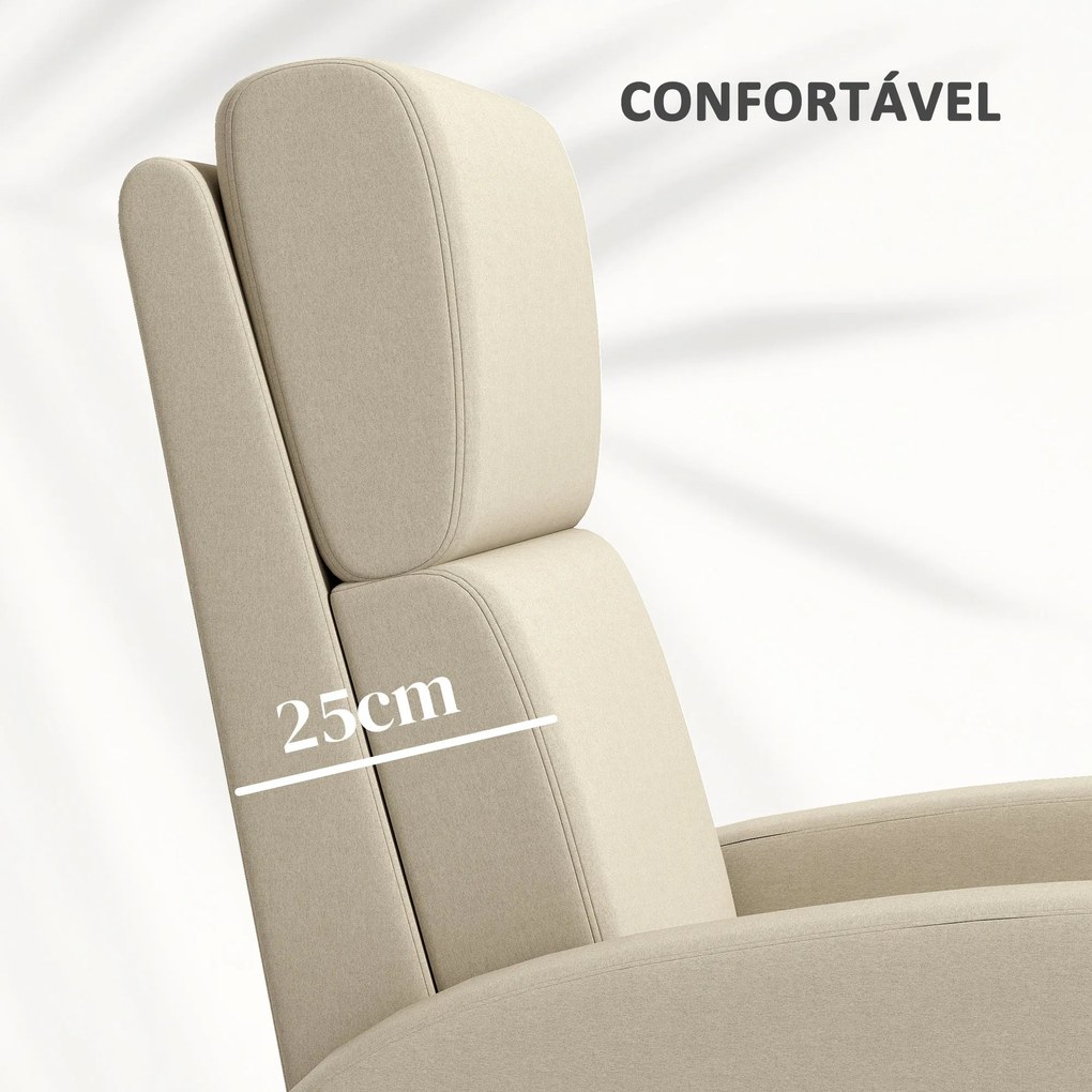 HOMCOM Poltrona Relax Reclinável até 160° Poltrona Reclinável Manual c