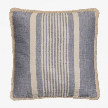 Almofada Quadrada De Algodão (45x45 Cm) Korjen Azul Lavanda - Sklum