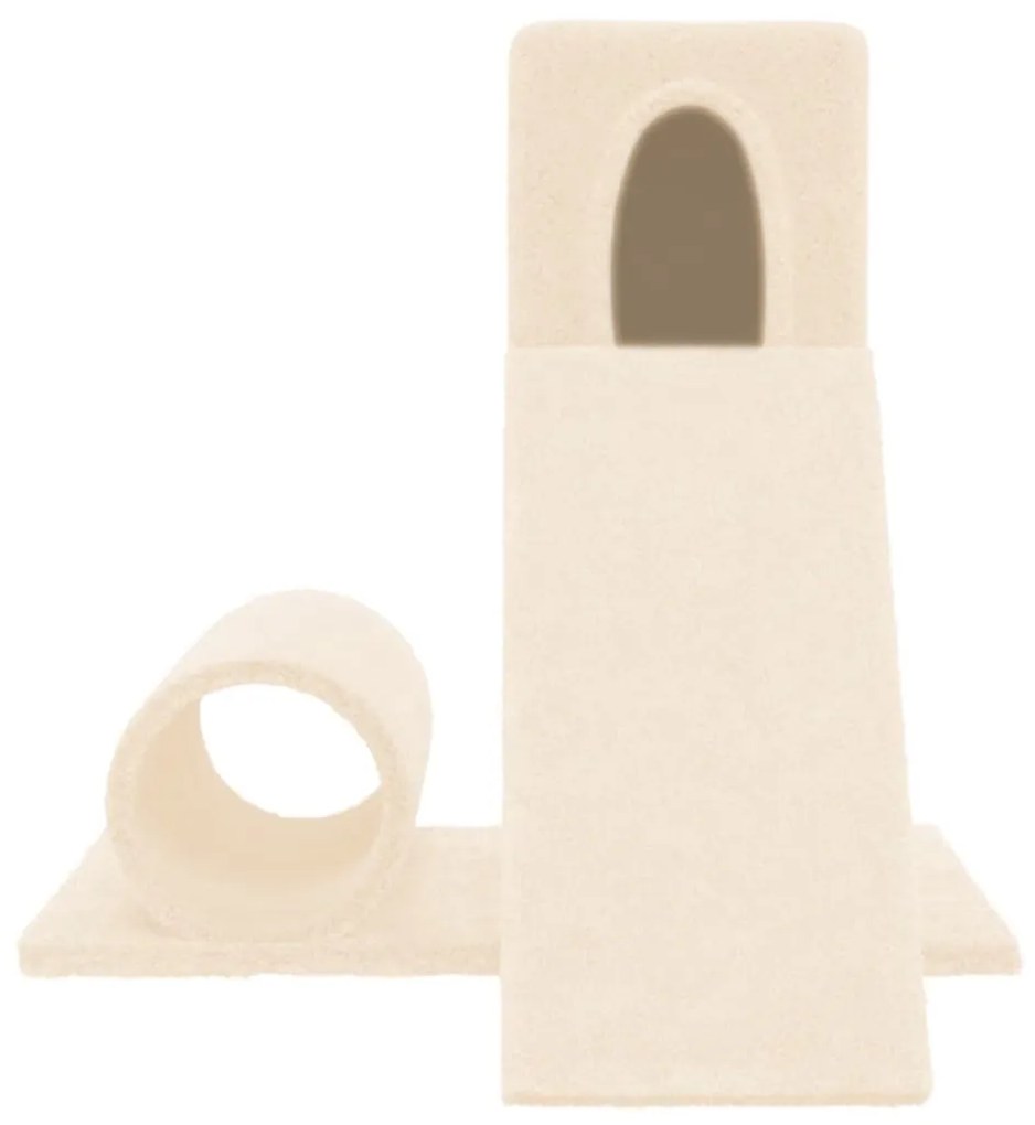Árvore para gatos com poste arranhador sisal 59 cm cor creme