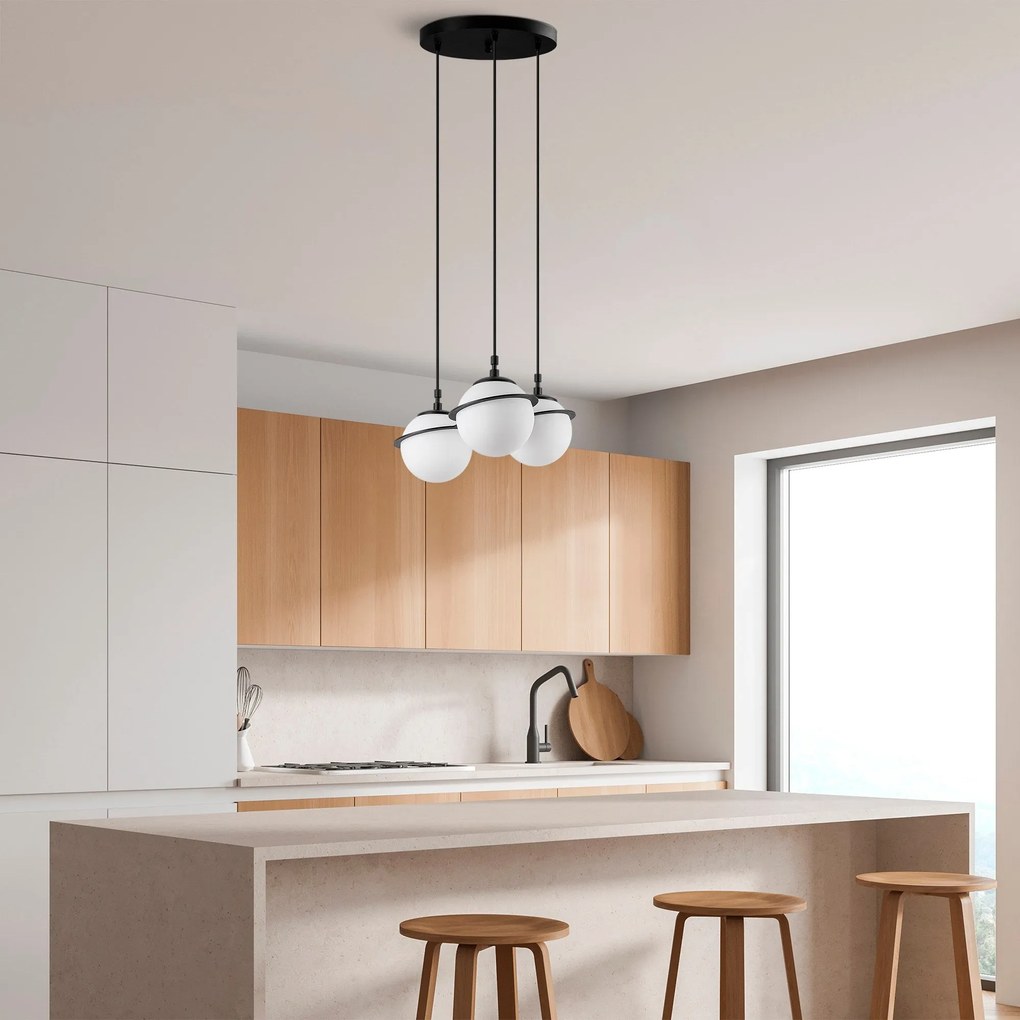 Candeeiro Chandelier Hug – Preto – 36x167x36 cm