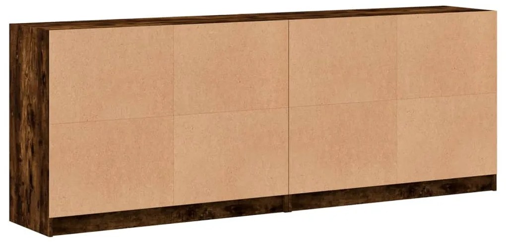 Estante c/ portas 204x37x75 cm deriv. madeira carvalho fumado