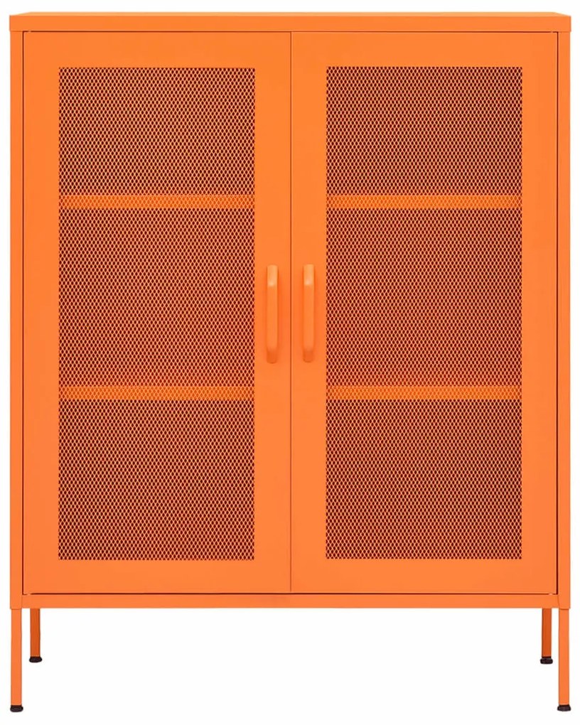 Armário de arrumação aço 80x35x101,5 cm laranja