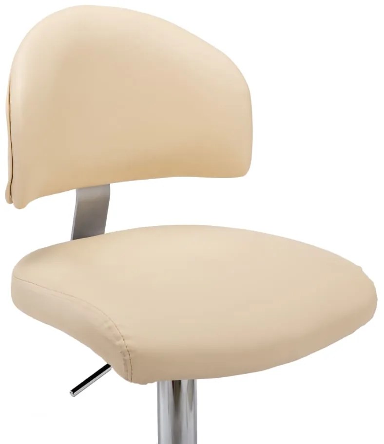 Banco de bar couro artificial creme
