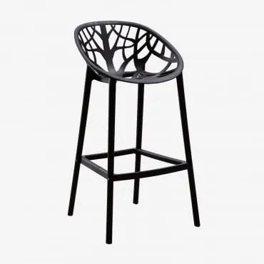 Pacote Com 4 Bancos Altos De Polipropileno Ores Preto & ↑65 Cm - Sklum