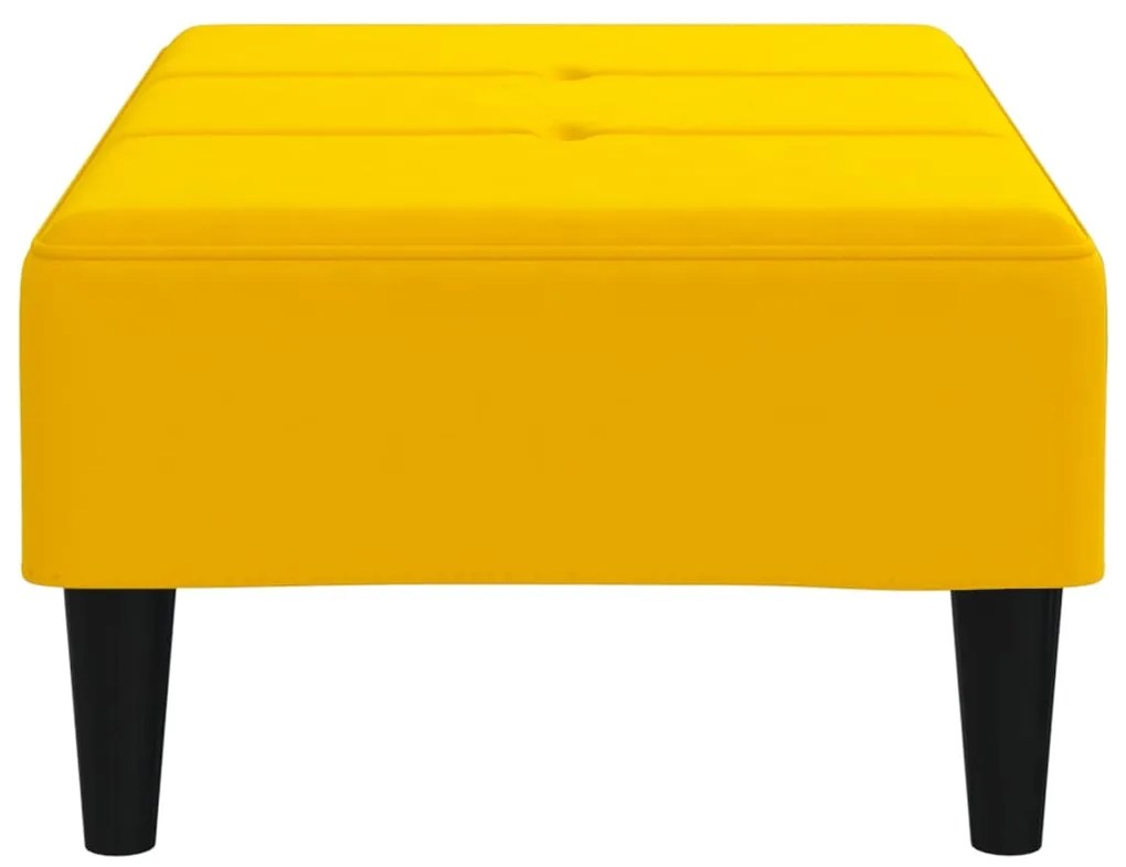 Apoio de pés 78x56x32 cm veludo amarelo