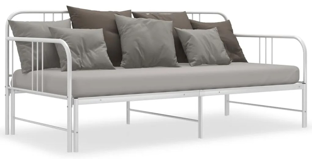 Estrutura sofá-cama de puxar 90x200 cm metal branco