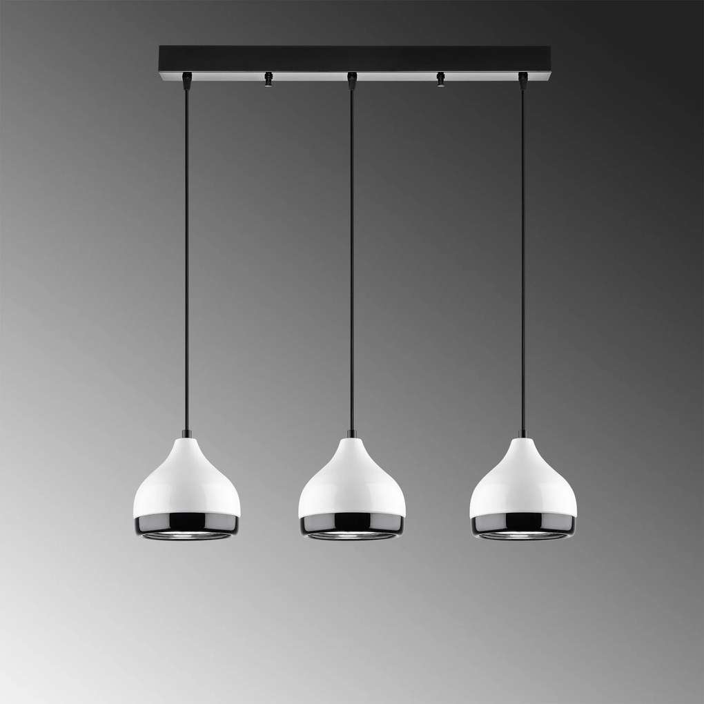 Candeeiro de Teto Yildo – Branco – Diâmetro 90 cm, Altura 25-111 cm