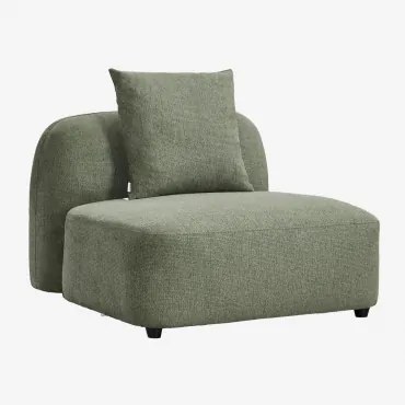 Módulo Central Para Sofá Modular Em Chenille Coco Chenille Verde Sálvia - Sklum