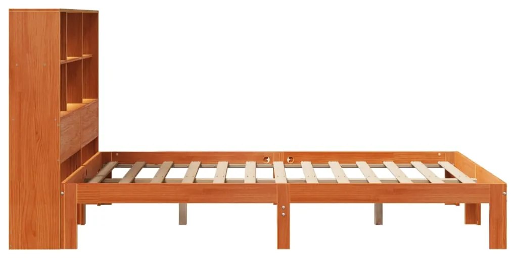 Cama com estante sem colchão 135x190 cm pinho maciço