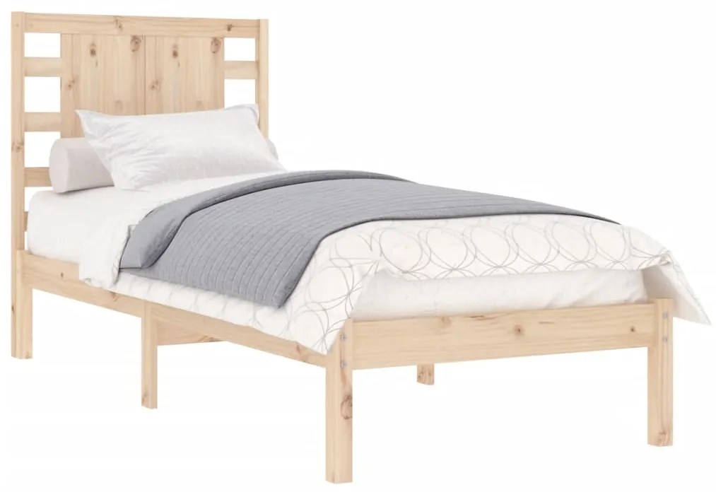 Estrutura de cama solteiro 90x190 cm madeira maciça