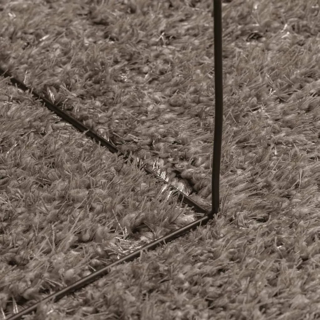 Tapete de pelo alto com aspeto brilhante ISTAN Ø200cm cinzento