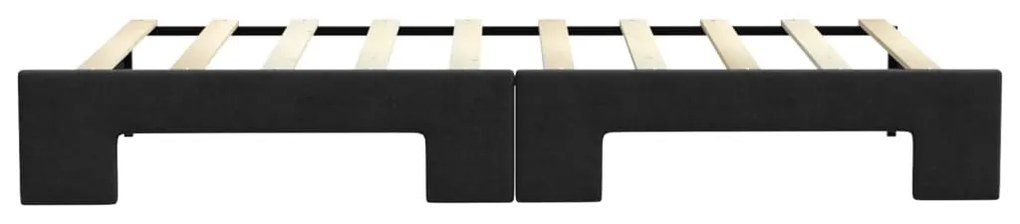 Sofá-cama com gavetão 90x190 cm tecido preto