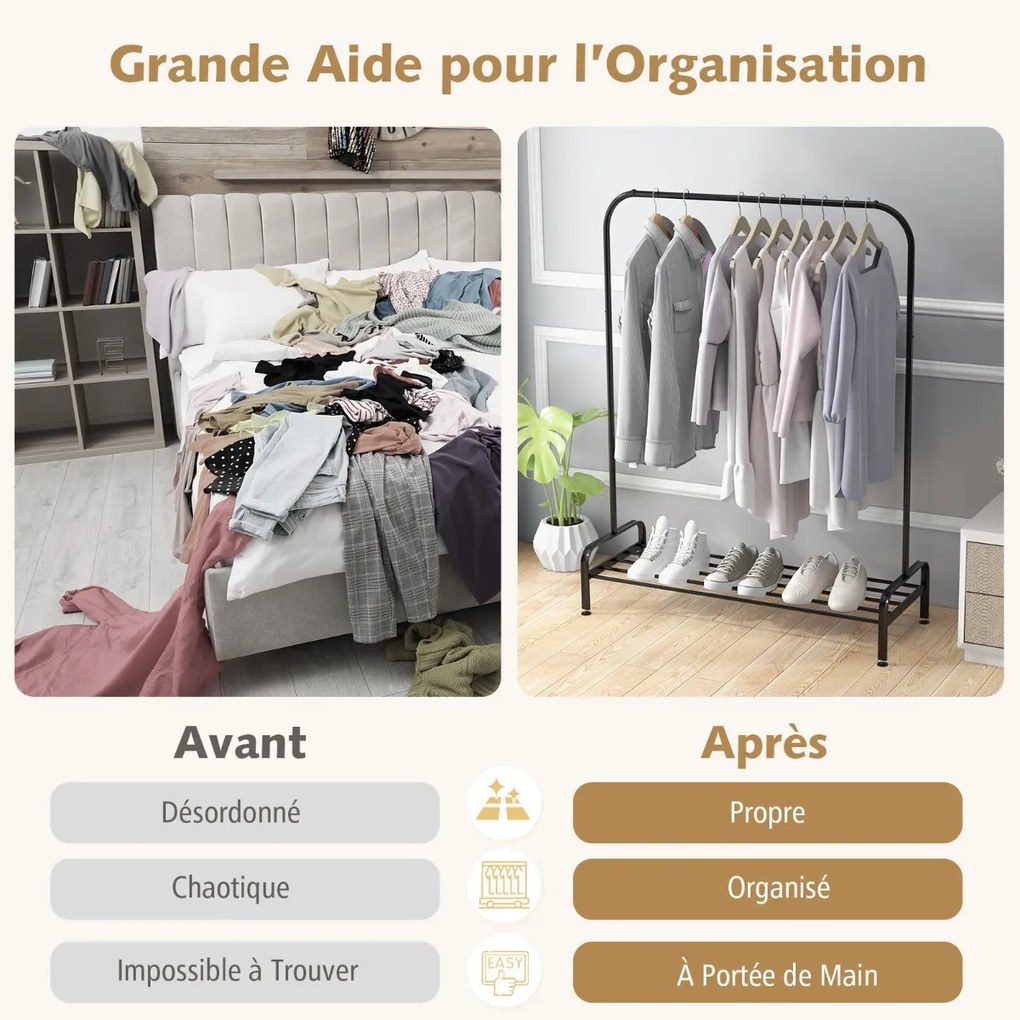 Secador de roupas dobrável de 3 níveis 127 x 63 x 171 cm azul