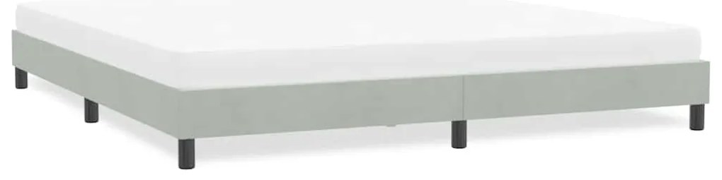 vidaXL Estrutura de cama sem colchão 180x210 cm veludo cinzento-claro