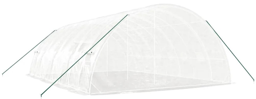 Estufa com estrutura de aço 48 m² 8x6x2,85 m branco