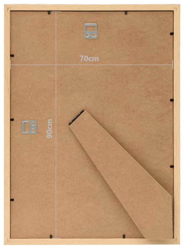 Molduras para parede ou mesa 5 pcs 70x90 cm carvalho-claro