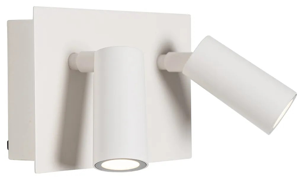 Candeeiro de parede moderno para exterior branco incl. LED 2 luzes IP54 - Simon Moderno