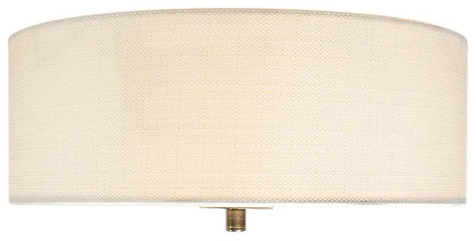Candeeiro de teto rústico branco/creme 30 cm - Drum Jute Country / Rústico,Moderno