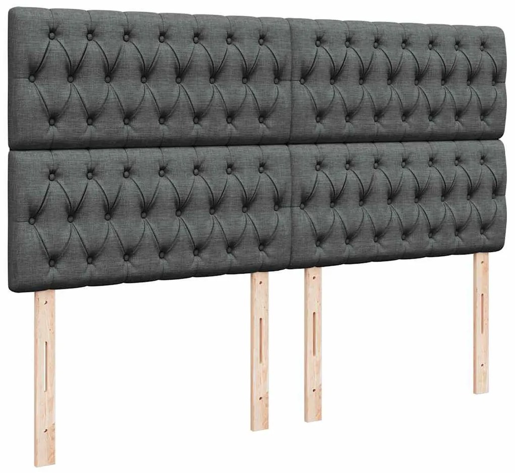 Estrutura de cama otomana com colchão 180x200cm cinzento escuro