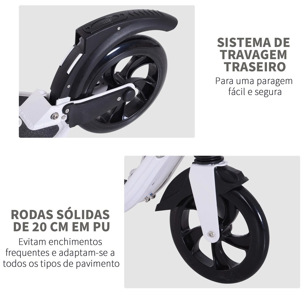 Trotinete Dobrável para Adultos e Crianças acima de 14 anos com Guiado
