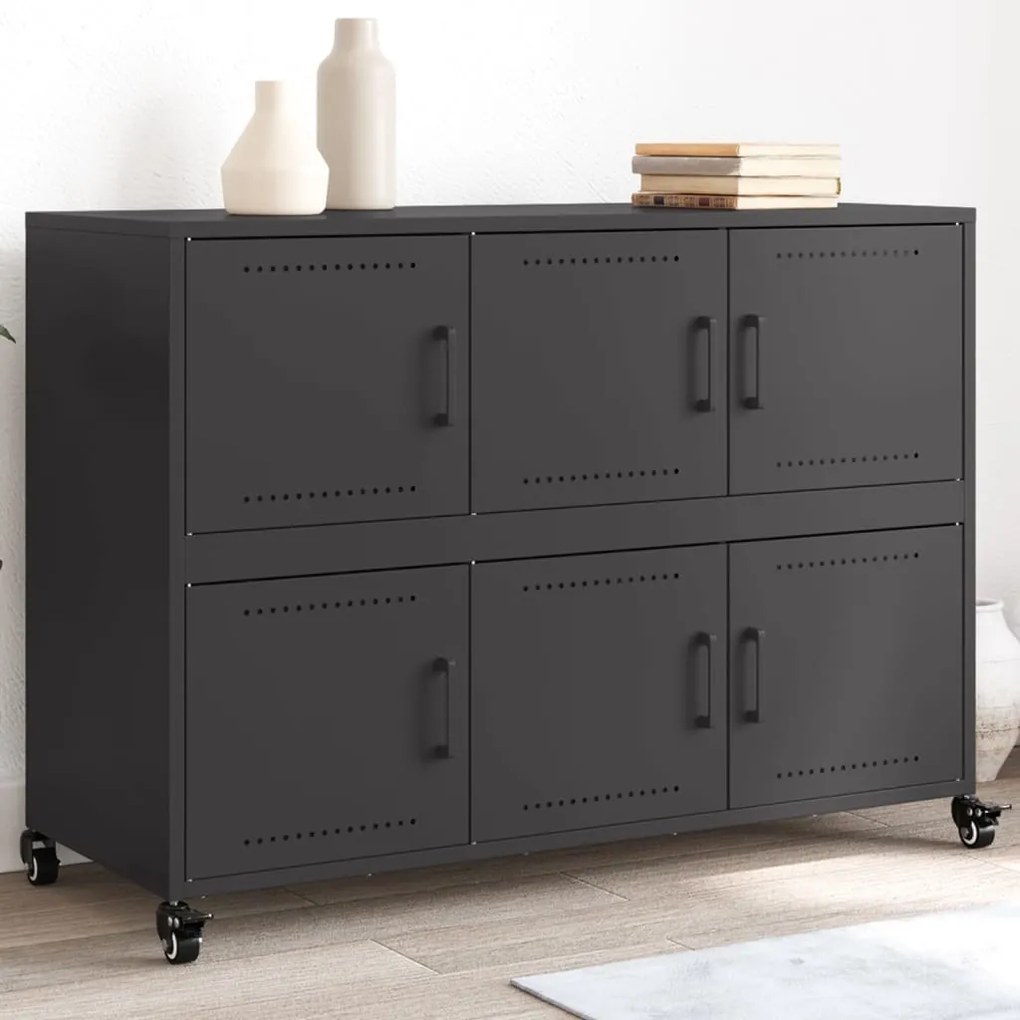 Aparador 100,5x39x72 cm aço preto