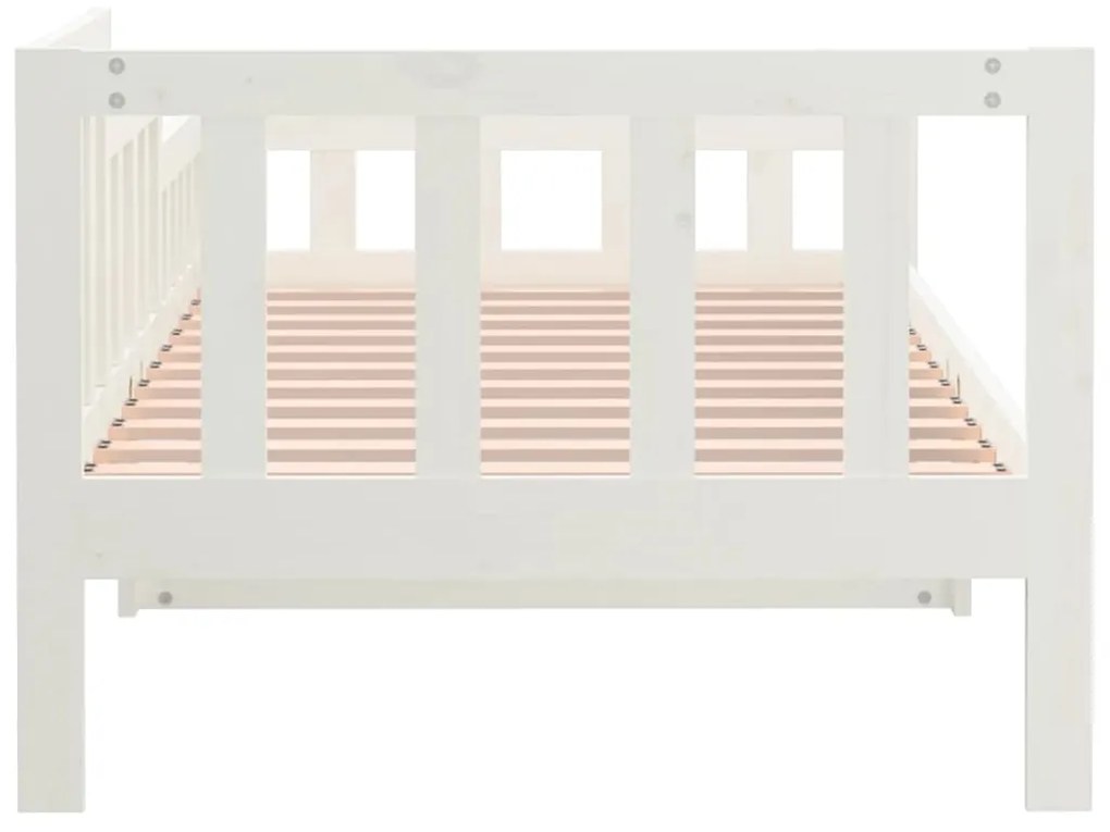 Sofá-cama sem colchão 90x190 cm madeira de pinho maciça branco