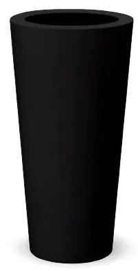 Vaso de flores colorido redondo Polietileno CASA, JARDIM, RESTAURANTE, BAR FICUS 60 (ø29x59 cm) - Preto