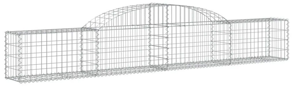 Cestos gabião arqueados 2 pcs 300x30x40/60 cm ferro galvanizado