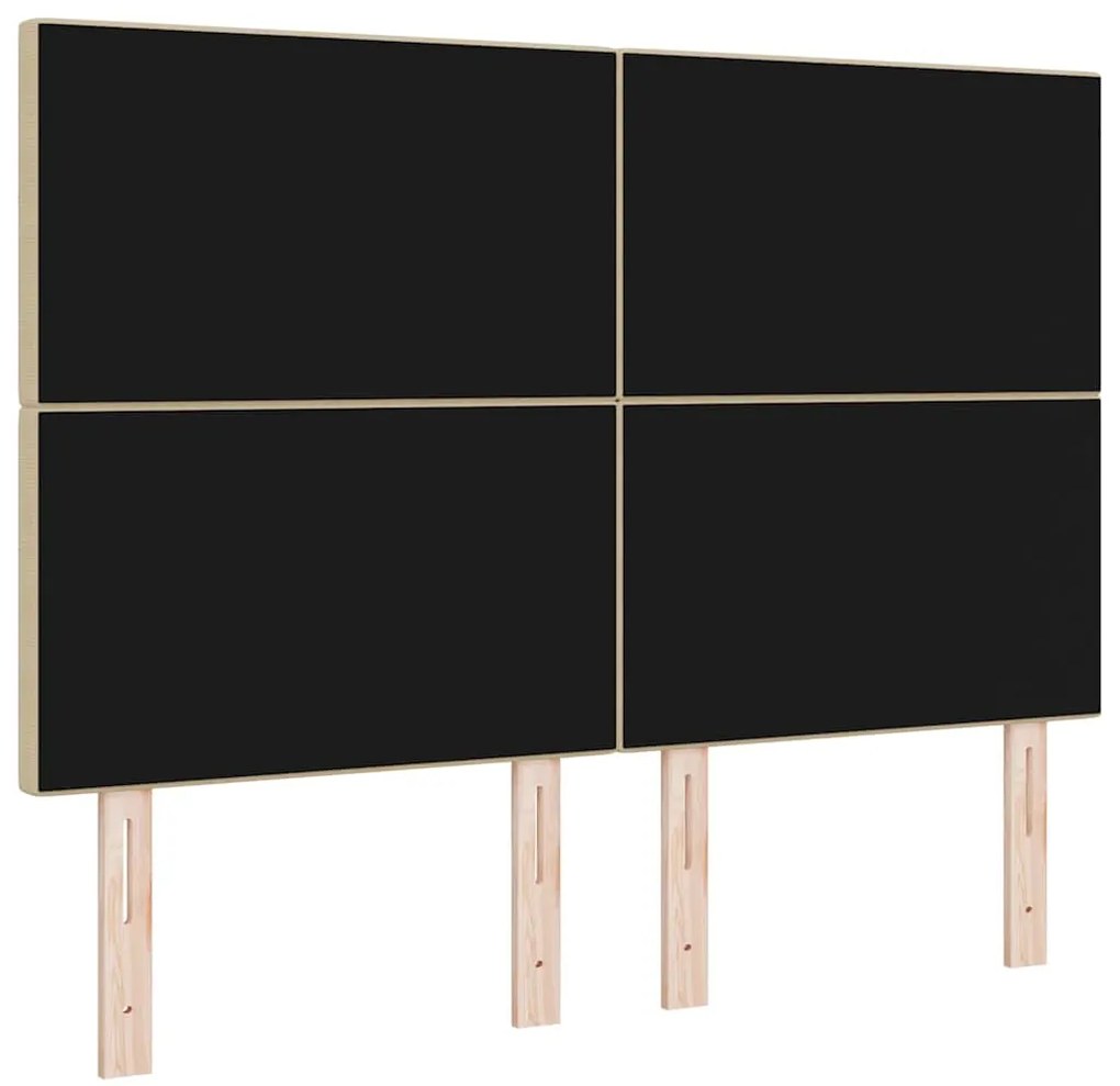 Cabeceira vidaXL Design Simples Verde Claro Cinza 140 cm Tecido de Vel