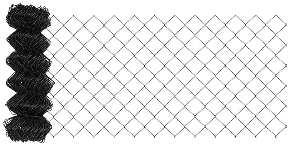 Conjunto de Postes de Cerca Prateado 10 x 0.6 m Aço Galvanizado